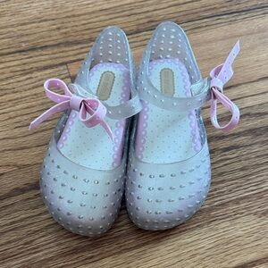 Mini Melissa Kids Dress Shoes with Pink Bow